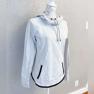 Athleta Light Gray Cowl Neck Hoodie Pullover small
